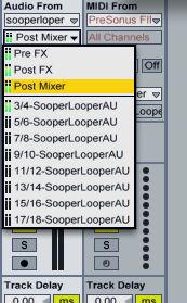 SL audio channels with 3 loops playing