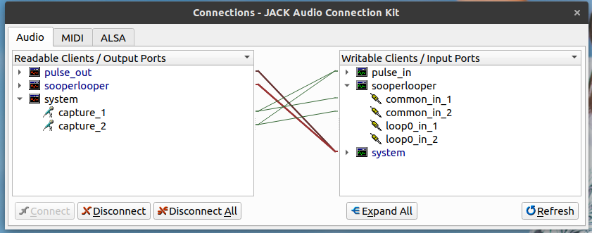 Qjackctl connections